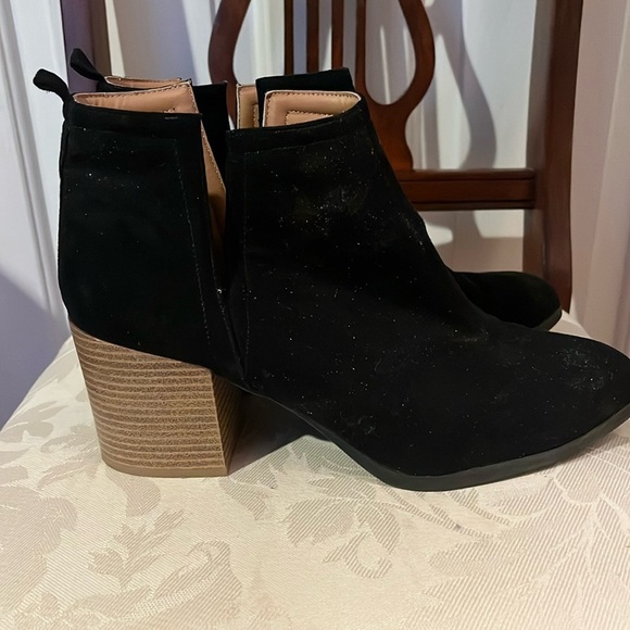 Qupid women’s black shirt boots size 10 - Picture 1 of 4